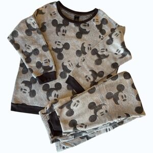 Disney Mickey Mouse All Over Print Lounge Set Women's M/L Soft Plush Fuzzy
